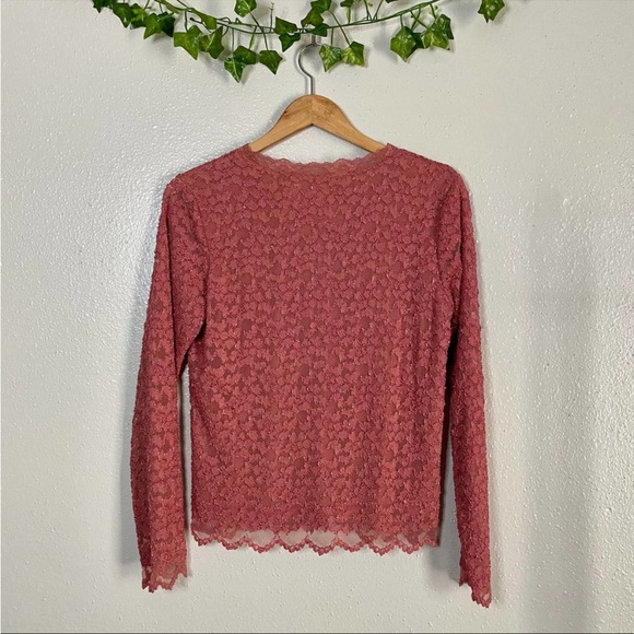 Emma Jones Lace Blouse Valentine's Boho Top Size M - Picture 6 of 7